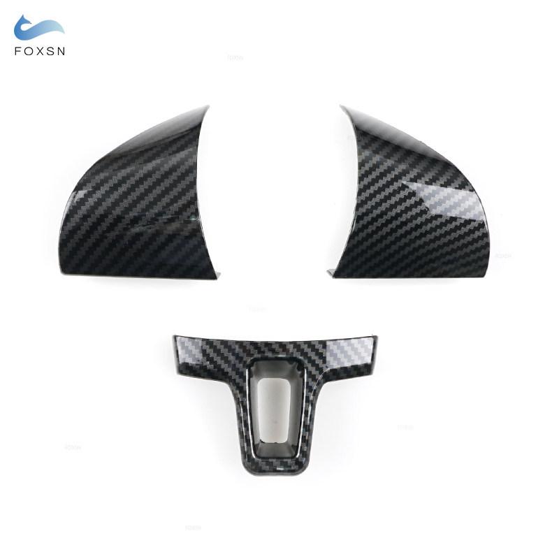 Accessoires de Voiture en ABS Cache-Volant Garniture Pour VW Golf 6 MK6 Passat B7 Jetta Bora CC Tiguan Caddy Touran Motif Fibre de Carbone