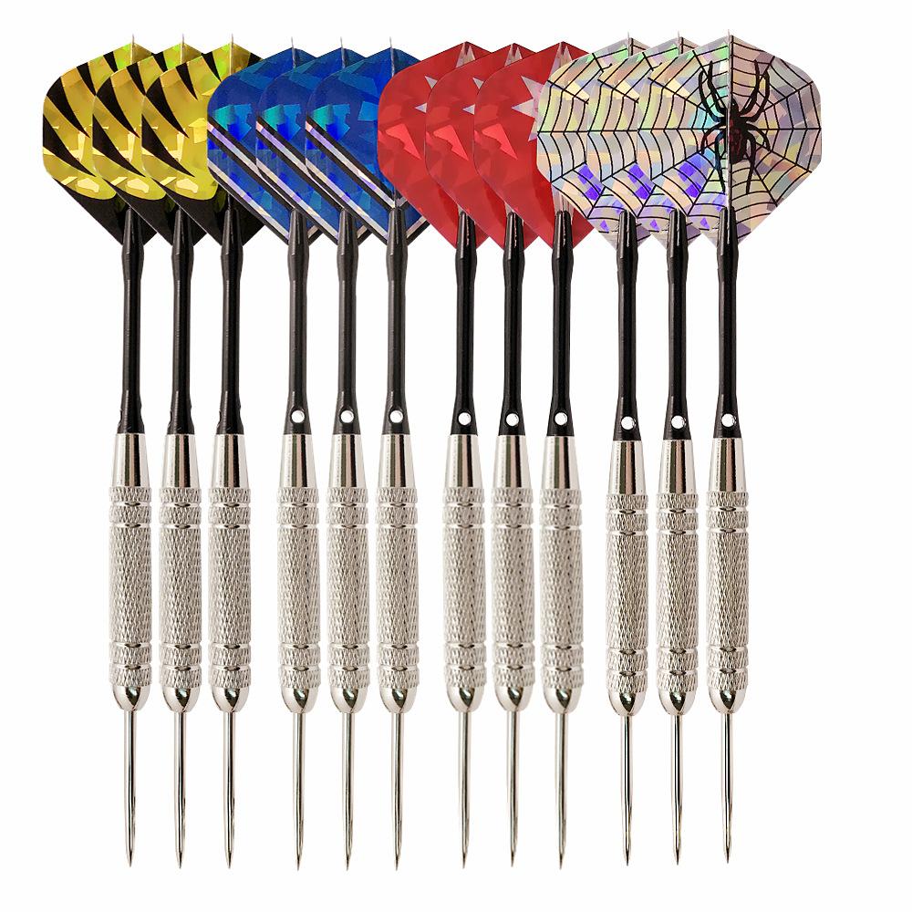Darts Metal Tip Set 12 Aluminum Shaft Metal Dart Set Professional Darts Steel Tip Sets
