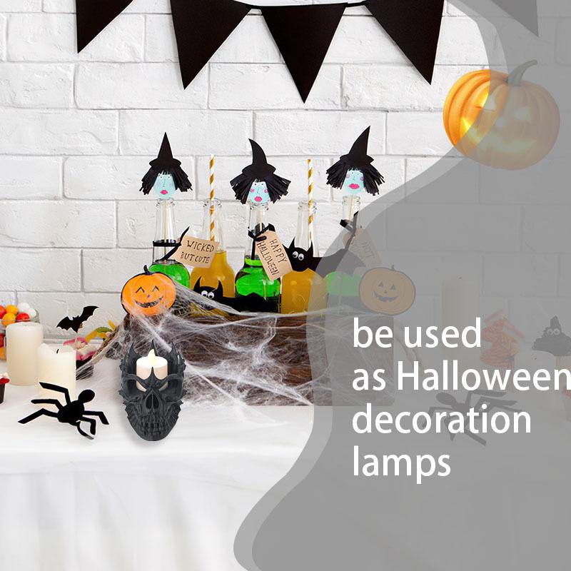Creative Skull Head Tea Lamp Stand Aromatherapy Candle Mold Pendant Desktop Decoration Ornament Festival Atmosphere Prop