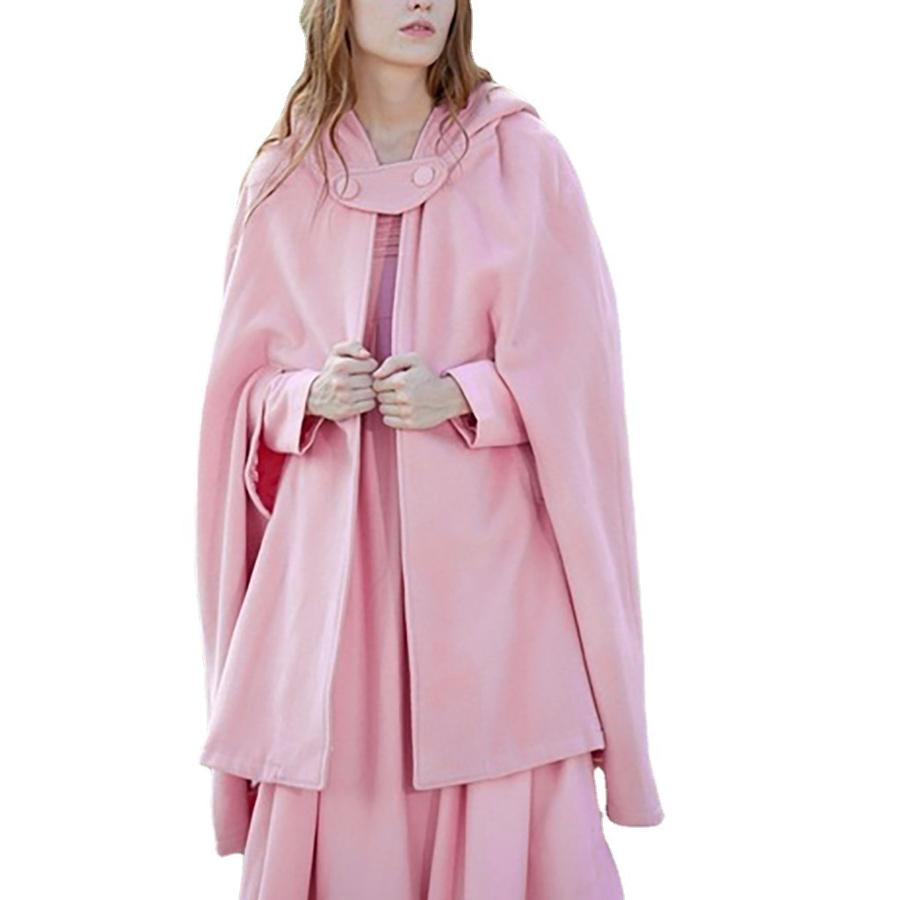Fall Winter Women's Punk Loose Hood Button Wool Coat Over Size for Women,