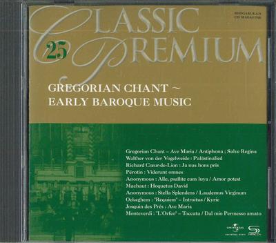 CD VARIOUS - Gregorian Chant-early Baroque MUSIC SHCP25 SHOGAKUKAN 2014 Japan Classical Used