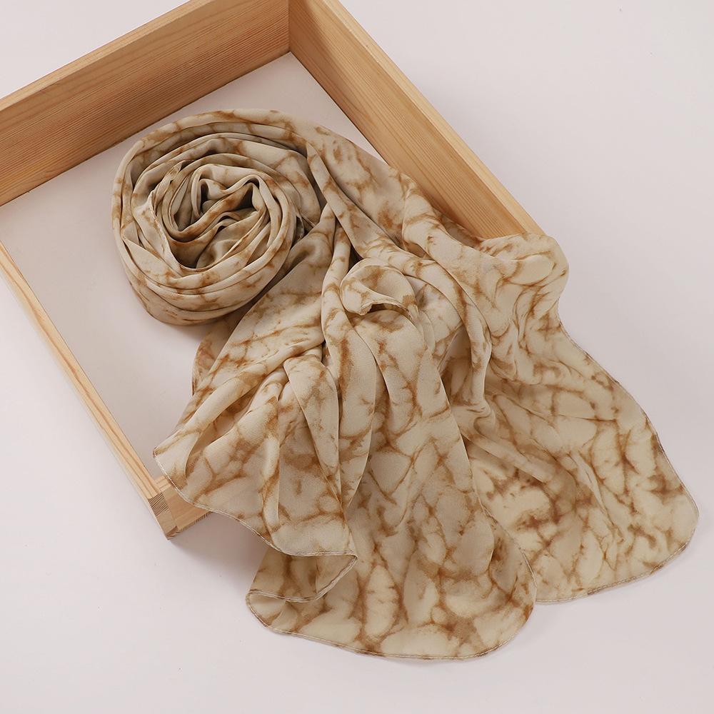 New Printed Hijabs Shawl Bubble Chiffon Hijabs Woman Design Flower Shawls Muslim Scarves Headscarf Wraps Turbans Long Scarves