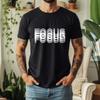 New Summer 100 Cotton Focus TShirt Focus Visual Ghost Letter Minimalist Cool Street Style Oversized Breathable Short Sleeve