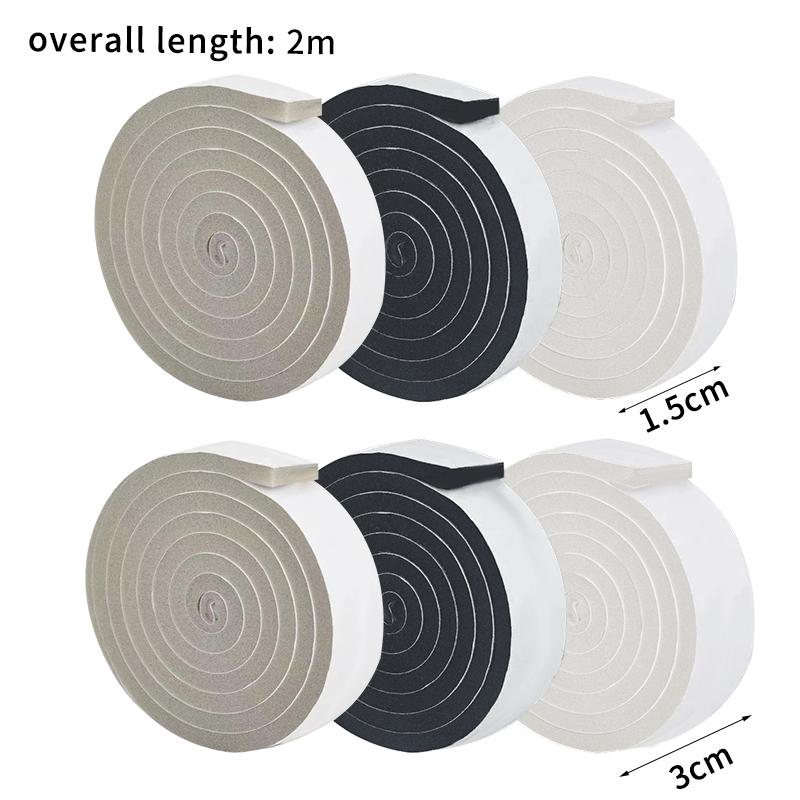 Foam Self-adhesive Door Window Sealing Strip Wearable Sliding Dustproof Sponge Strip Soundproof Home Insulation Sealing Tape