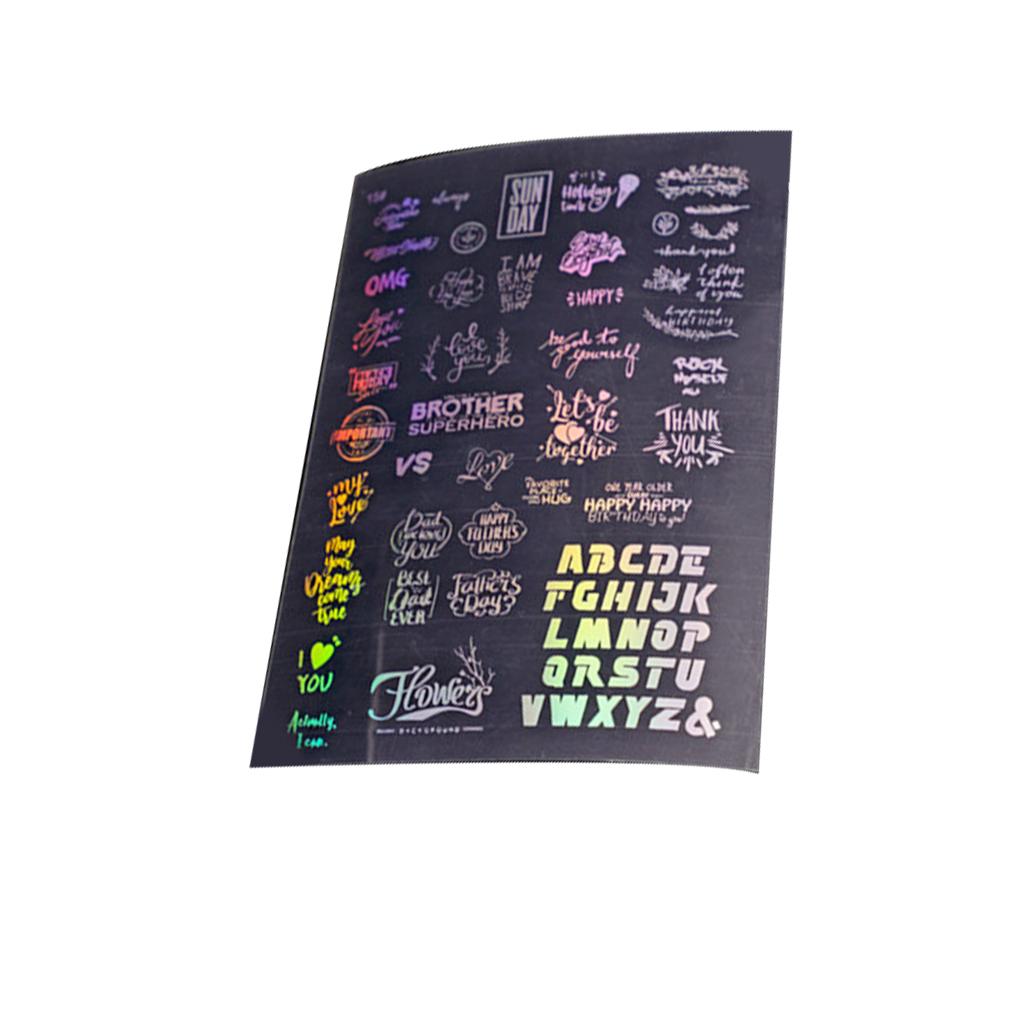 Transparent Stickers with Multiple Pattern DIY Accessory Durable Colorful Crafts Nail Decoration Gift Packaging Multi-Purpose