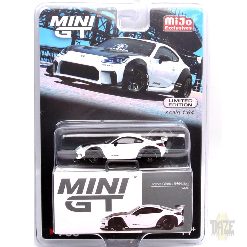 MINI GT 164 Scale MiJo TOYS EXCLUSIVE - TOYOTA GR86 NATION (WHITE)