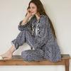 Lunaluz Women S Botanical Modal Cotton Long Sleeve Round Neck pajamaS Set