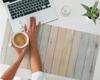 Modern Protective Keyboard Mat Pastel Vertical Boards 90x45 cm
