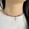 Bohemian Natural Stone Bead Choker Necklace Handmade Irregular Ladies Gemstones Beaded Jewelry Collar Party Friend Gift Femme
