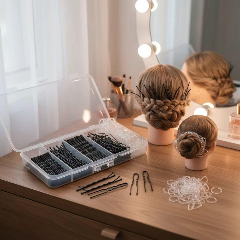 300Pcs Black Hairstyle Hair Pins Kit U-Shape Pins Hair Styling Accessories Daily Use