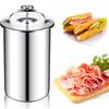 Edelstahl Dampfgarer Fleischtopf Fleischpresse Kocher Schinkenpresse mit Thermometer Dampfgarer Eimer Heimküche Kochen Backwerkzeug
