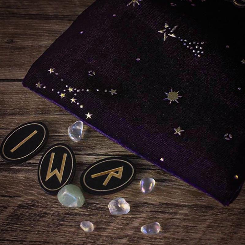 Flannel Tarot Drawstrings Bag Dices Party Storage Bag Jewelry Rune Pouches Organizers for Tarot & Oracles Cards