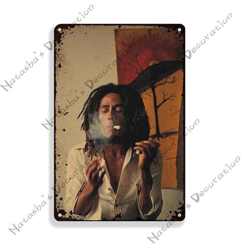 Roestig Bob Marley Metalen Posterbord Reggae Zanger Metalen Blikbord Vintage Poster Bar Club Pub Wanddecoratie Retro Rock Poster