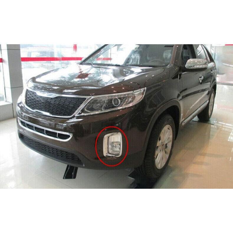 For Kia Sorento 2014~2015 Chrome Car Front bumper Fog Light Lamp Cover Trim 2pcs