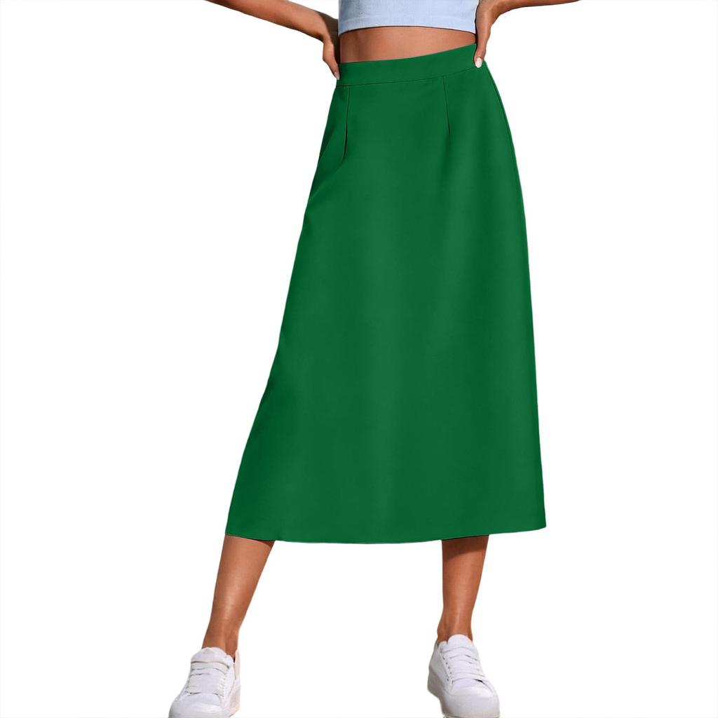 Modischer Damen-Freizeitrock mit hoher Taille - Farbe A-Linie