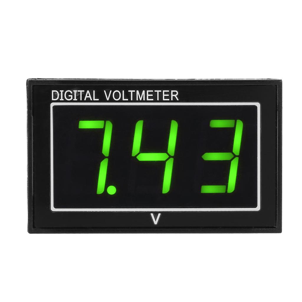 1pc Digital 0.56  LED Display Waterproof Voltmeter DC Voltage Meter Panel (2.5 30V, Green)