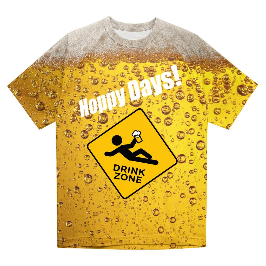 Pánské ležérní tričko s krátkým rukávem a potiskem s kulatým výstřihem