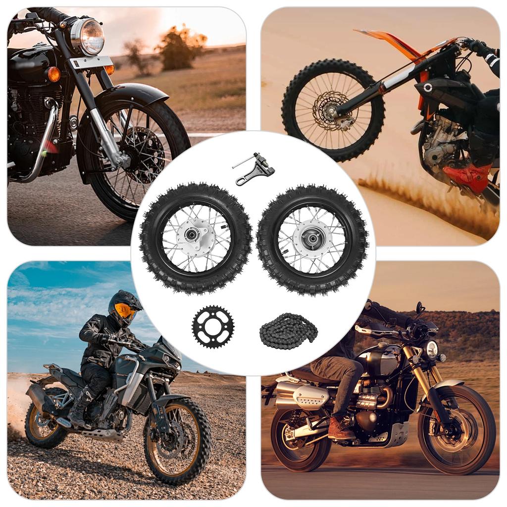 Suitable for Honda CRF50 XR50 BBR 2.50-10 Front and Rear Tire Rims with Drum Brake Off-Road Motorcycle