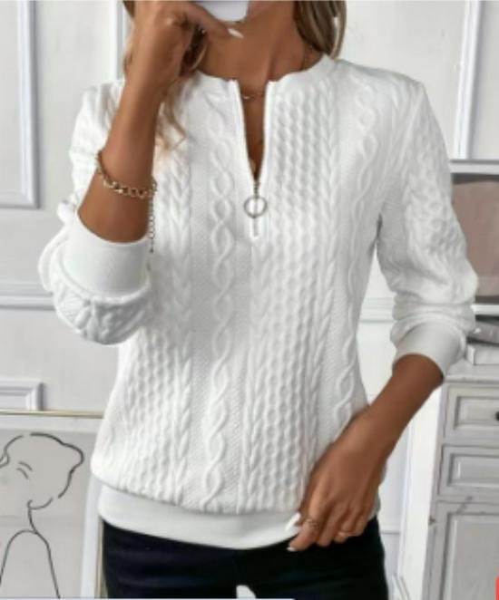 2024 Women's Quilted Zipper Pullover Hoodie - Four-in-One Casual Design