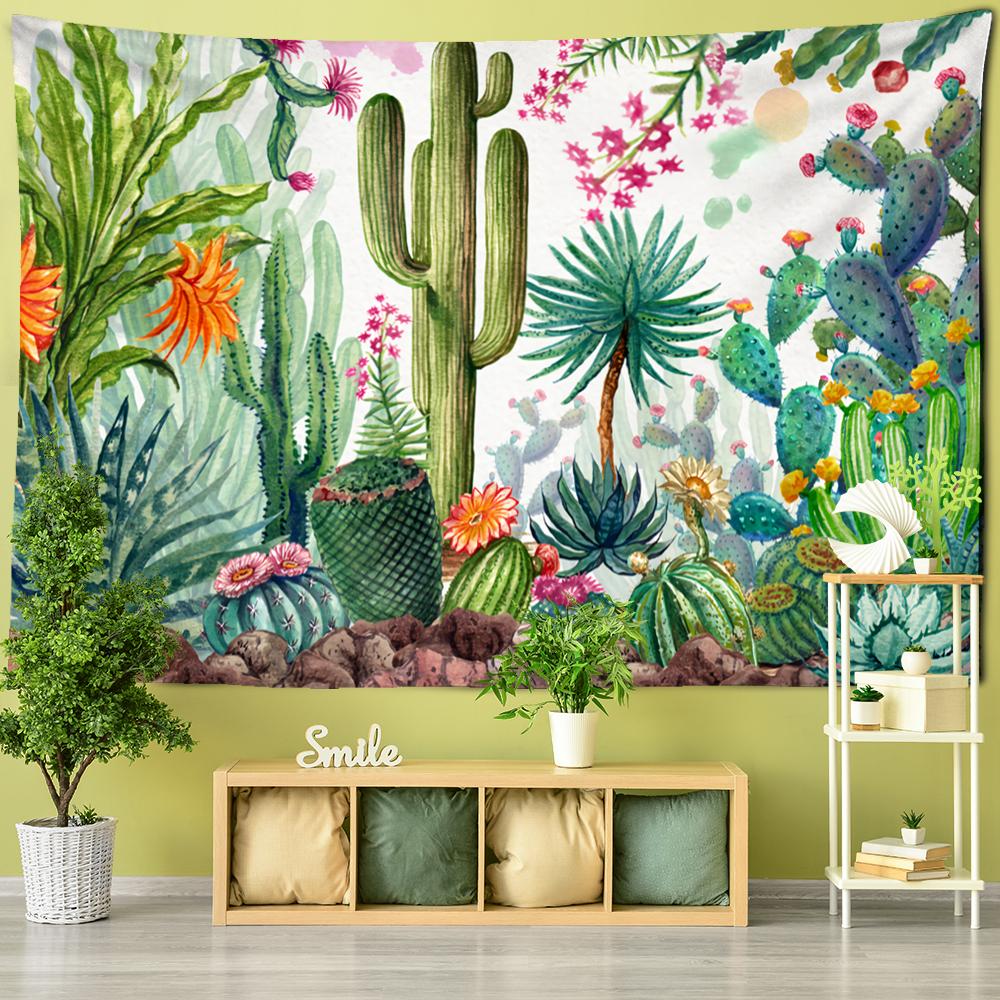 Desert Cactus Tapestry Desert Desolate Place Huge Cactuses Wildness Weathered Wall Hangings for Adults Kids Bedroom Dorm Decor