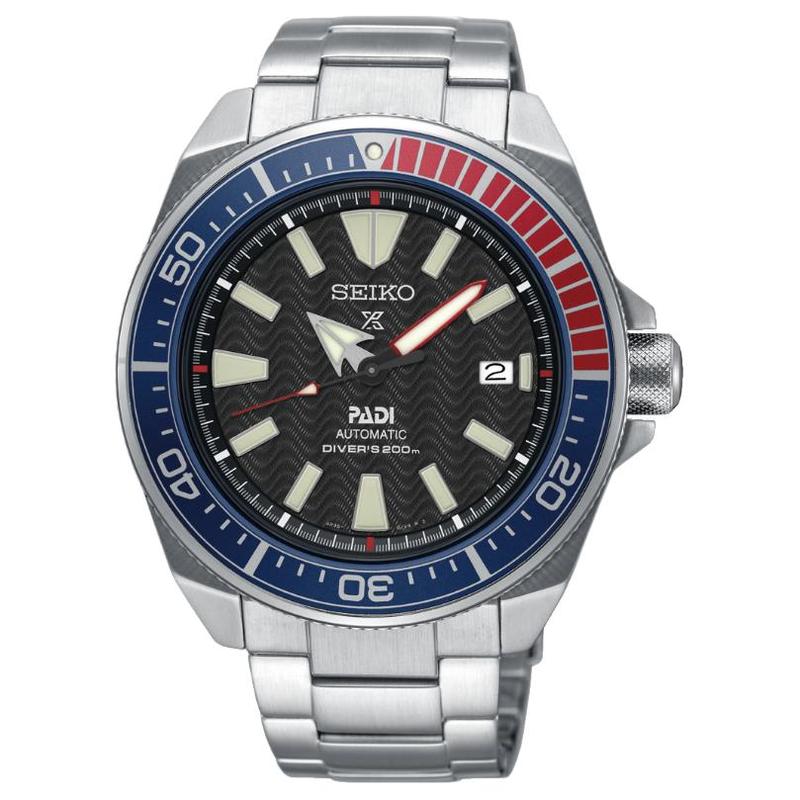 SEIKO prospex 200 meters waterproof automatic/manual mechanical movement Steel Strap 43.8mm men s watch black dial SRPB99 чёрный
