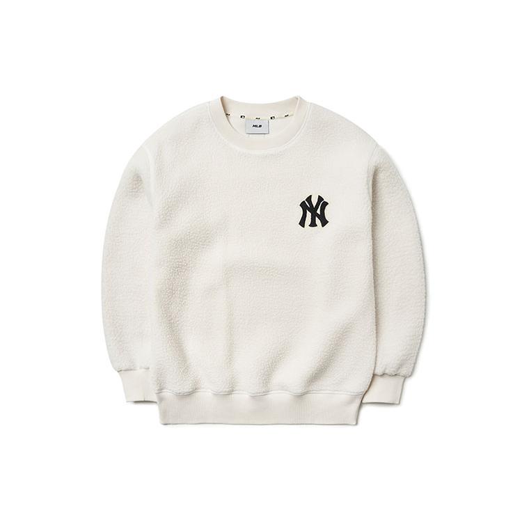 New MLB Sweatshirts Unisex Cream 3AMTEC616-50CRS