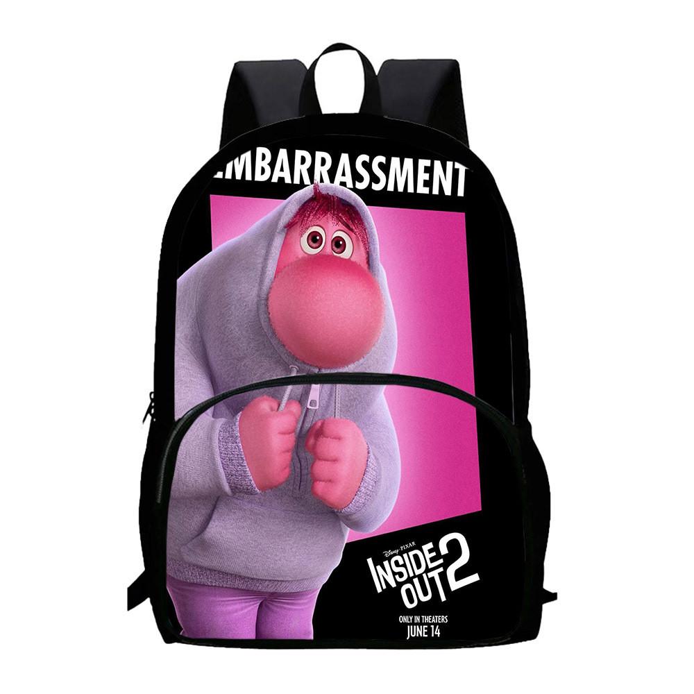 Inside Out 2 Student Backpack Large Capacity Oxford Cloth School Bag Unisex