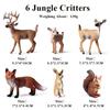 Oenux 8 Stück Wildtiere Wald Eule Fuchs Hirsch Eichhörnchen Hase Actionfigur Modell Miniatur Kuchenaufsätze Lernspielzeug Kinder Geschenk