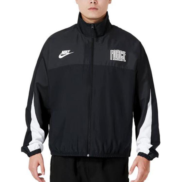 Nike Chaqueta Casual Transpirable con Estampado de Logotipo para Hombre Ropa Exterior Negro FB6981-010