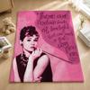 Celebrity A-Audrey Hepburn Coperte Morbide Calde Coperta in Flanella Biancheria da Letto per Letto Soggiorno Casa Divano