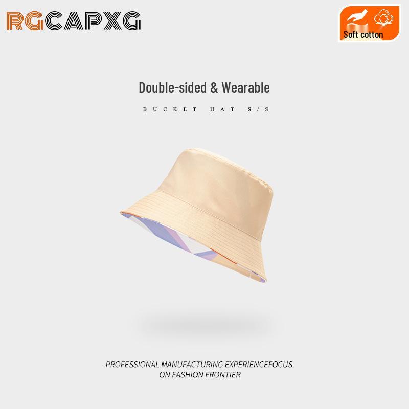 2023 Trendy Color Block Reversible Sun Hat - Unisex Casual Beach & Travel Fisherman Hat
