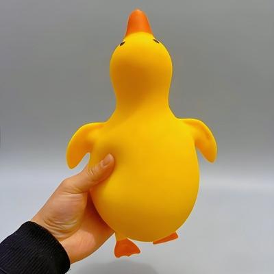 Jumbo Yellow Duck Squishy Toy Cute Goose Squeeze Stress Relief Stretch Animal Fidget Gift For Adults And Friends