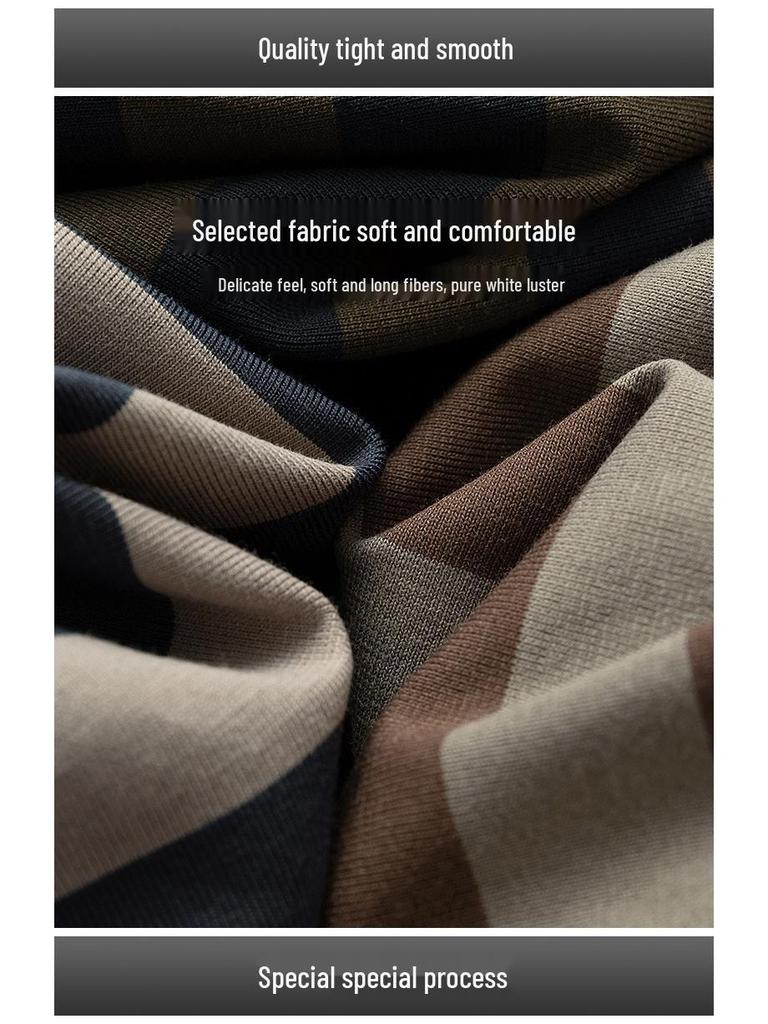 2024 Men's Casual Striped Crew Neck Pullover T-Shirt - Summer Short Sleeve