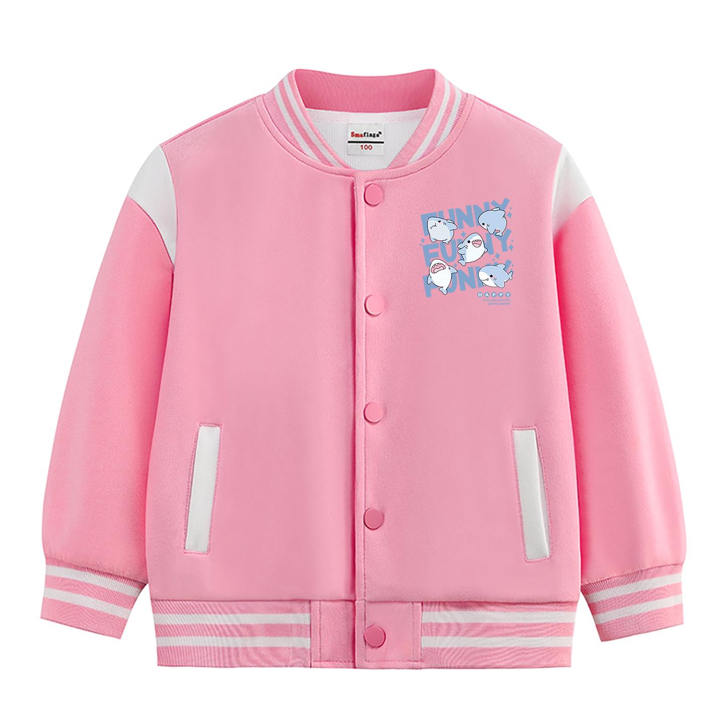 Boys  Fleece-Lined Baseball Jacket: 2026 New Autumn/Winter Thick Warm Casual Outerwear 90 cm