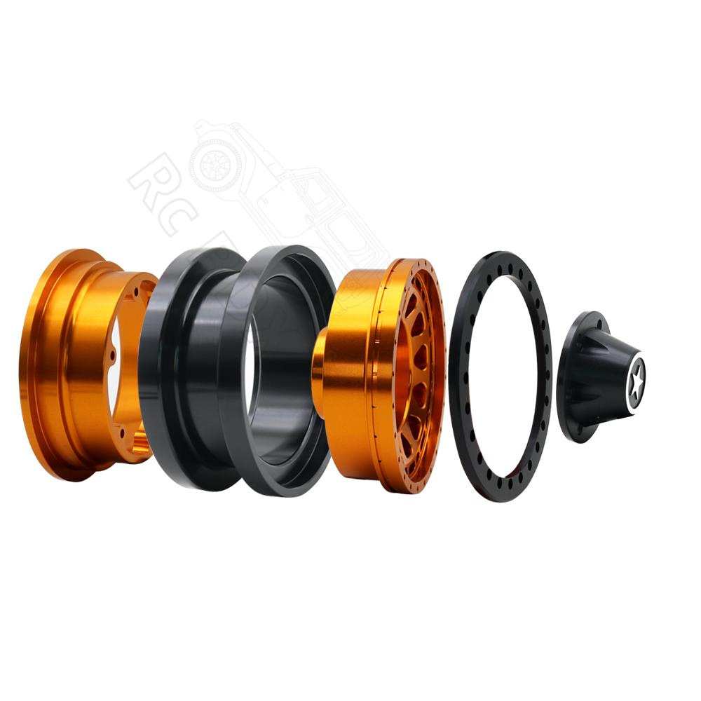 Rc jeep CNC Aluminum 2.9" Beadlock Wheel Hub Rim for 1/6 RC Crawler Car Axial SCX6 Jeep JLU Wrangler