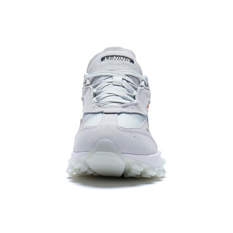 Li Ning Textile, Leather Trendy Cushioning Slip Resistant Abrasion Resistant Low Top Casual Shoes Men's Light Lime AZGS081-2