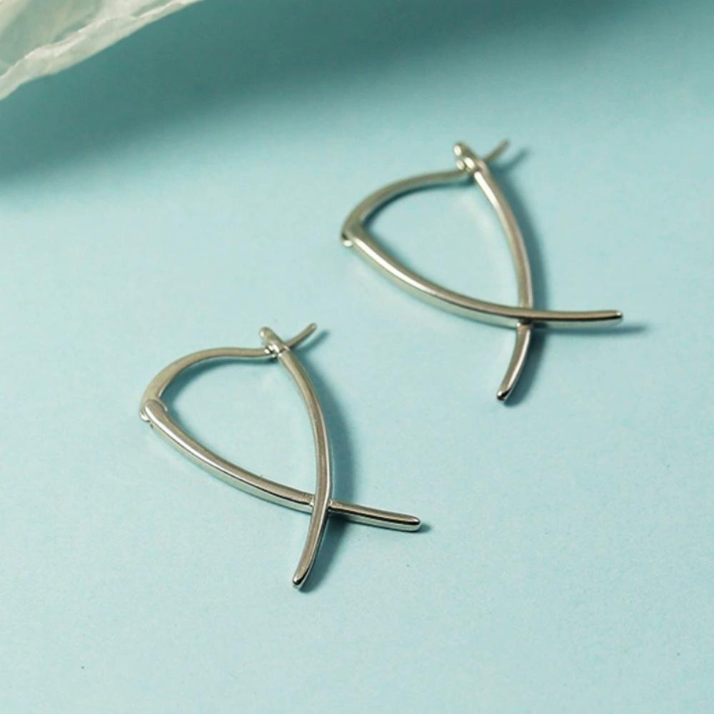 New Trendy Jewelry Simply Earrings Unique Geometry Earrings For Women Gift Earings Fashion Jewelry Korean Silver Color Earrings