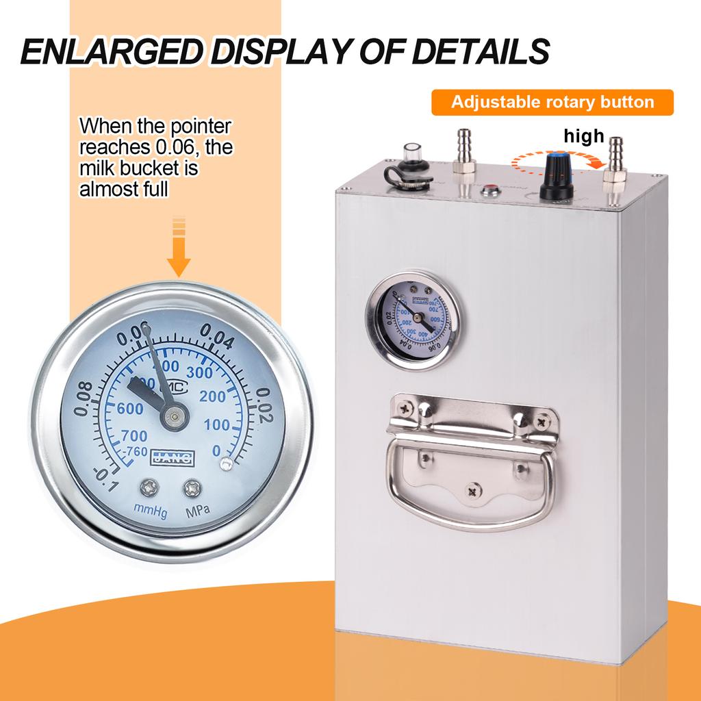 New Pulsation Plug-In Electric Milking Machine Milker Vacuum Pump Accessories for Donkey Sheep Cow Horse Farm Animals Supplies