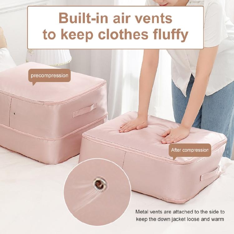 Space Saving Seasonal Clothing Organizer Satins Blanket Quilt Bag for Small Apartments Home Organization Essential