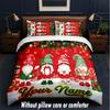 Gnome Theme Custom Text Or Name 3Pcs Bedding Set,1 Flat Sheet & 2 Pillowcases Personalized Home Bedding