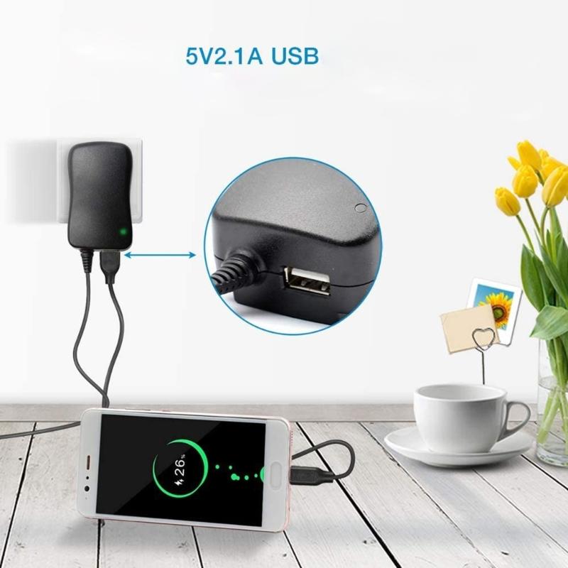 AC100-240V 50/60HZ Multi Purpose Power Supply Adapter 30W DC3V-12V USB 5V2.1A Adjustable + 8pcs Connectors for Laptops