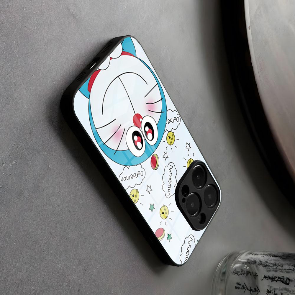 Doraemon Phone Case Glass For IPhone17 Air 16 15 17 14 Pro Max 13 12 11 X Wholesale And XS XR Plus For Samsung S 25 24 23 22