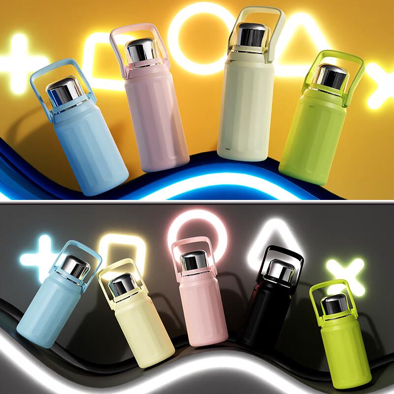 OLOEY Double Lid 316 Stainless Steel Portable Water Bottle