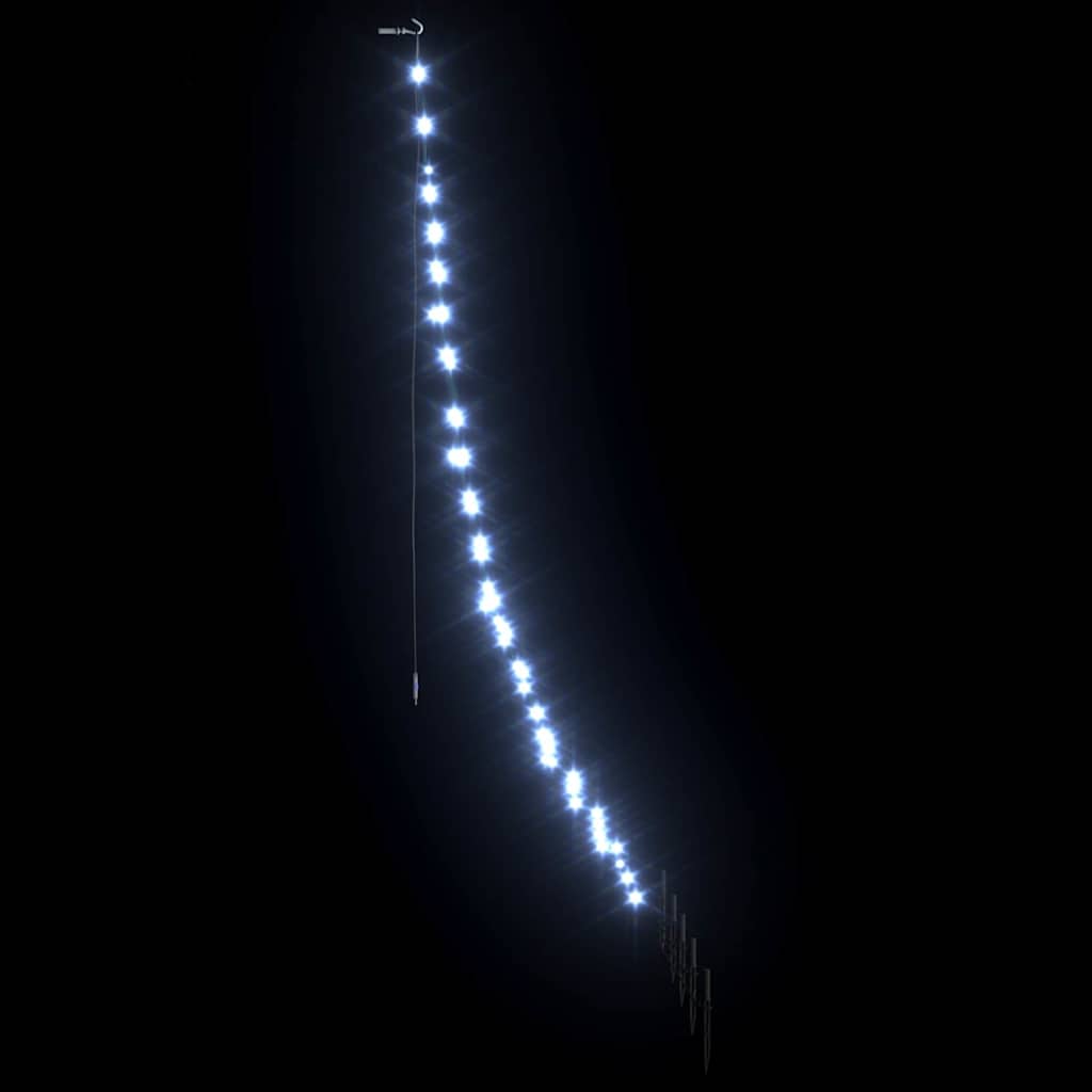 LED Christmas Tree with Ground Spikes Cool White 182 cm Metal