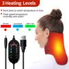 USB Heated Neck Support Portable Cervical Pain Relief Stable Pressure Relief for Home Office Driving