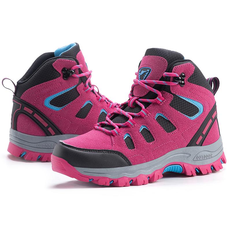 TUINANLE Men's High-Top Non-Slip Hiking Shoes Women Hiking Outdoor Wear-Resistant Platform Travel Shoes