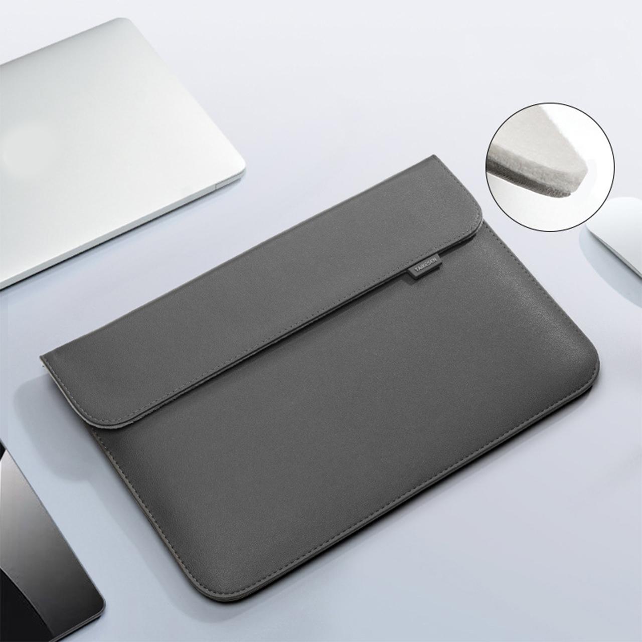 Sacoche Housse Étui en Cuir PU Pour Ordinateur Portable Macbook Air Pro 16 13 Housse Pour Ordinateur Portable Xiaomi Huawei Dell HP ASUS 14 15.4 15.6 pouces For 13-13.3 Inch
