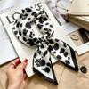 Simple temperament Spring and summer female imitation silk scarf versatile Korean version casual small square scarf neck protection decorative scarf