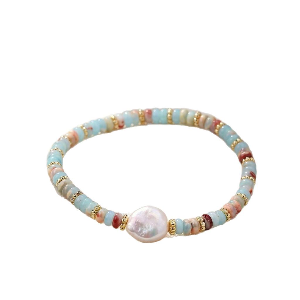 Shoushan Stone Beaded Freshwater Pearl Bracelet for Women, New Chinese Style, Light Luxury, Niche, Versatile, Friendship Pearl Bracelet Jewelry