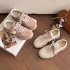 European Station 2025 Spring Casual Leather Retro Flat-bottomed German Training Shoes Lightweight Non-slip Soft-soled Forrest Gump Sports Board Sho